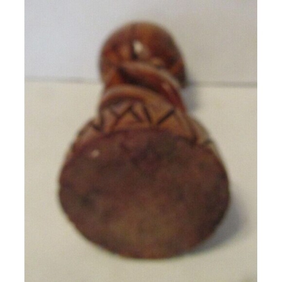 Vintage African Tribal Unity Globe Sculpture Wood Hand Carved Art 10 in - Picture 5 of 5